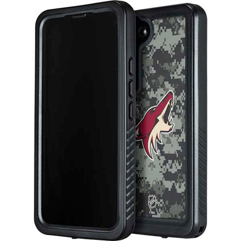 NHL Arizona Coyotes Camo Galaxy S24 Waterproof Case